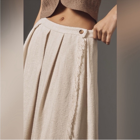 NWT Anthropologie Sunday Brooklyn Pleated Blanket Maxi Skirt - Picture 4 of 7